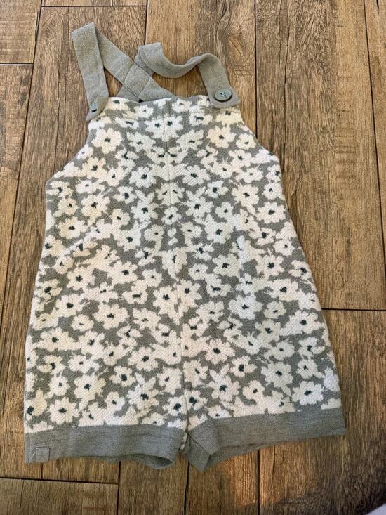 Barefoot Dreams Other - Barefoot Dreams Short Toddler Romper Size 4T/5T Gray White Floral Come Cozy Soft